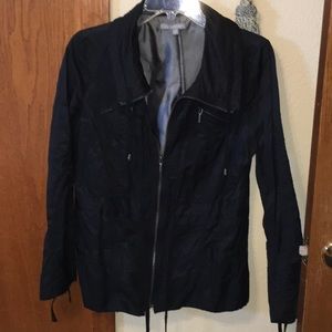 Black lightweight utility jacket